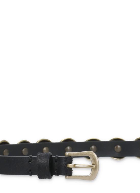 25FW 골든구스 슬림 벨트 GWA00408 A000448 90100 BELT TRINIDAD Black - GOLDEN GOOSE
