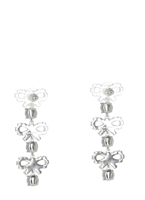 25FW 셀프 포트레이트 이어링 PF25612ESL BOW CRYSTALSILVER Silver - SELF PORTRAIT