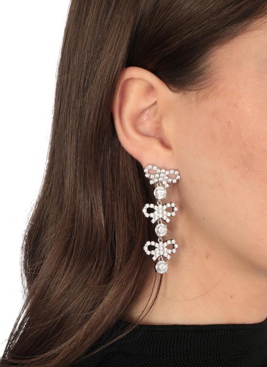 25FW 셀프 포트레이트 이어링 PF25612ESL BOW CRYSTALSILVER Silver - SELF PORTRAIT