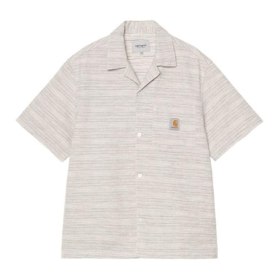 25FW 칼하트 반팔 셔츠 I035569 30F02 GELLAR STRIPE WAX