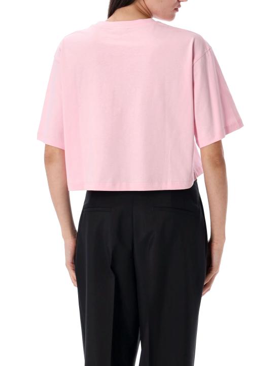 25FW 발망 반팔 티셔츠 BF1EE020BB02 OHV PINK WHITE - BALMAIN