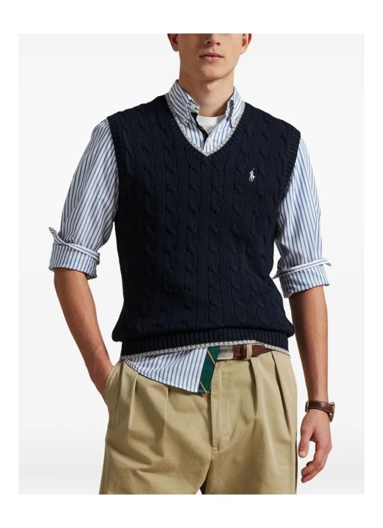 25FW 폴로 랄프로렌 케이블 니트 베스트  710970288001 NAVY - POLO RALPH LAUREN