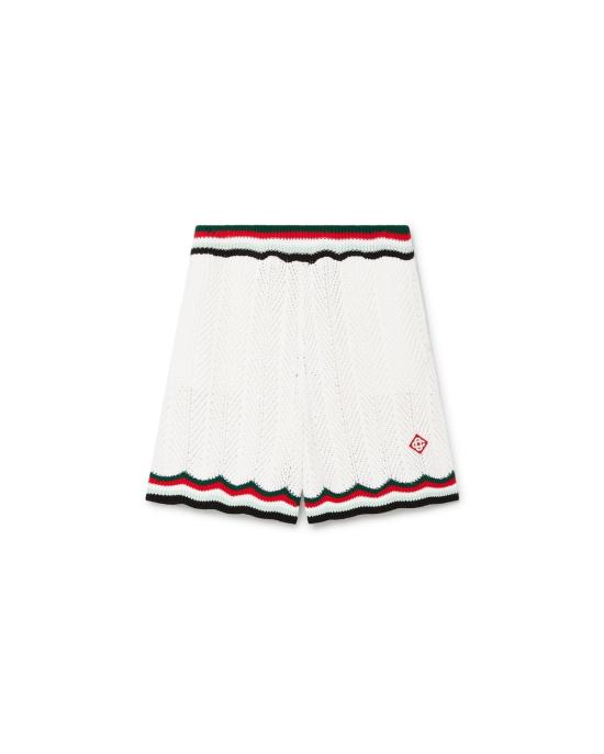 25FW 카사블랑카 숏팬츠 KW101001 WHITE