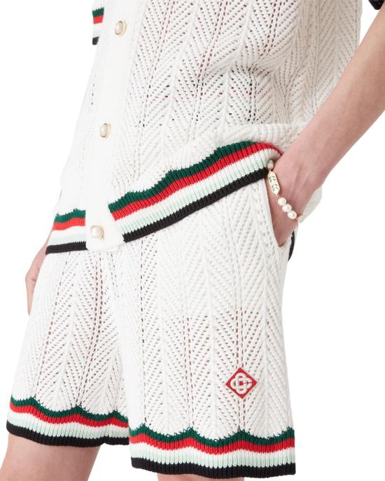 25FW 카사블랑카 숏팬츠 KW101001 WHITE - CASABLANCA