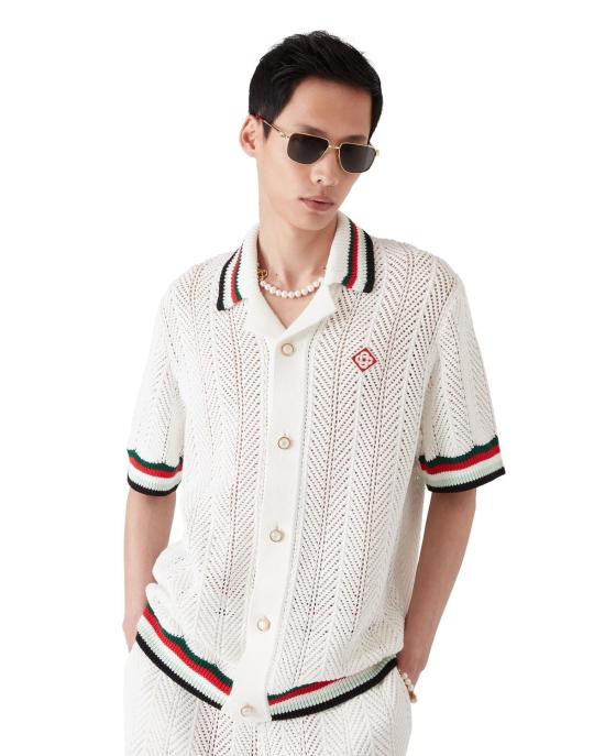 25FW 카사블랑카 반팔 셔츠 KW99601 MONTAGONDU - CASABLANCA