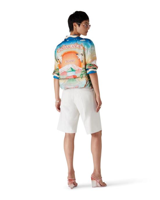 25FW 카사블랑카 긴팔 셔츠 MPF25SH00601 TENNISCLUB - CASABLANCA