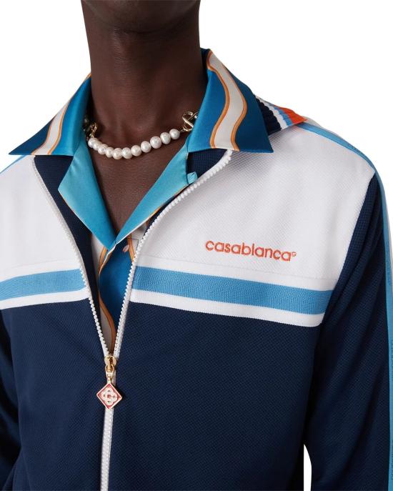 25FW 카사블랑카 자켓 MPF25JTP39101 NAVYWHITE - CASABLANCA