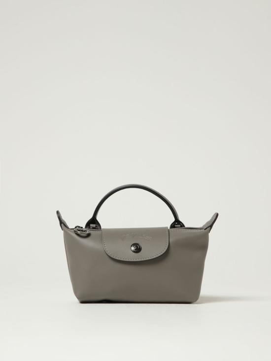 26SS 롱샴 르 플리아쥬 엑스트라 XS 레더 파우치 34205 987 P55 Dove Grey