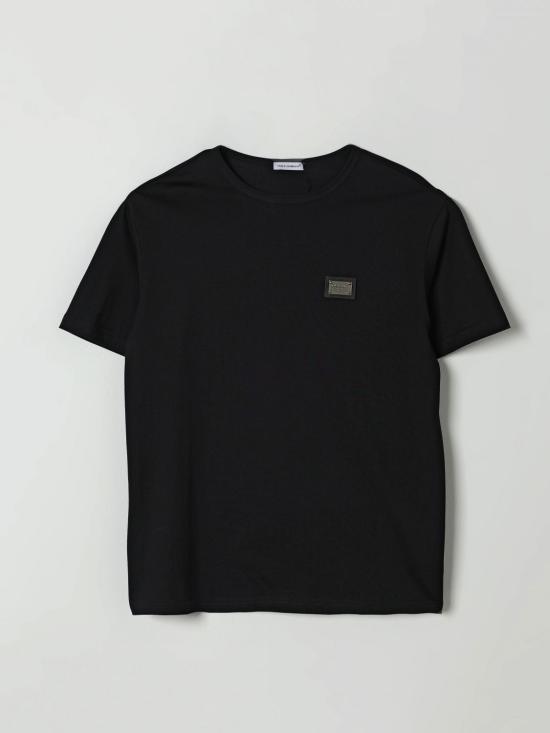 25FW [키즈] 돌체앤가바나 티셔츠 L4JT7TG7I2O N0000 Black