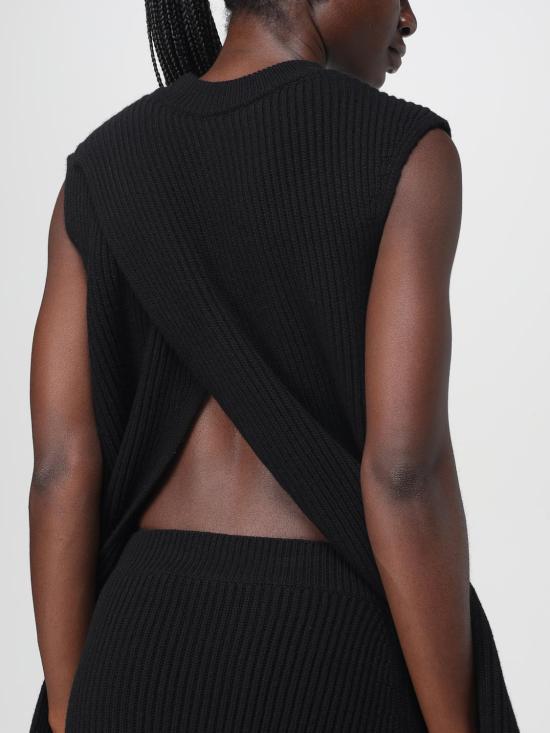 25FW 질샌더 스웨터 J02FB0129J14737 001 Black - JIL SANDER