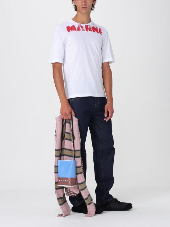 25FW 마르니 반팔 티셔츠 HUMU0348P0USCY33 LOW01 White - MARNI