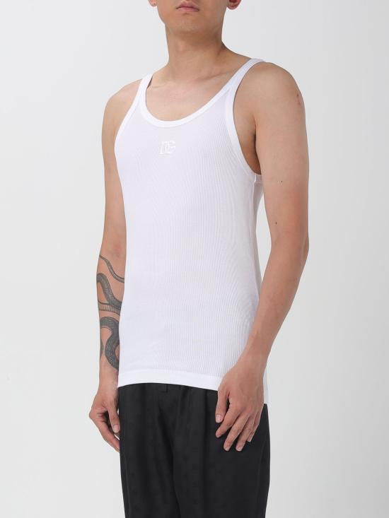 25FW 돌체앤가바나 민소매 티셔츠 G8PA8ZG7PGP W0800 White - DOLCE & GABBANA