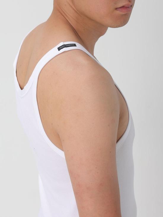 25FW 돌체앤가바나 민소매 티셔츠 G8PA8ZG7PGP W0800 White - DOLCE & GABBANA