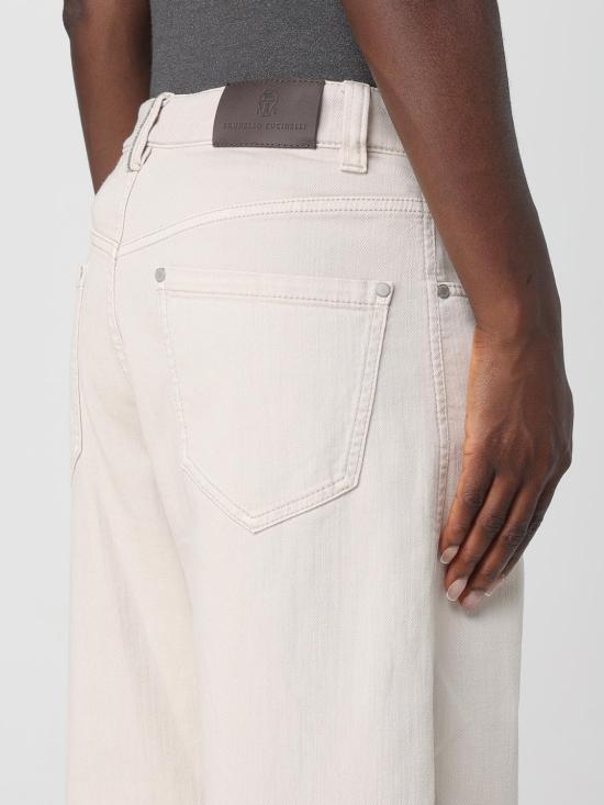 25FW 브루넬로 쿠치넬리 데님 팬츠 MH137P4021 C9443 Beige - BRUNELLO CUCINELLI
