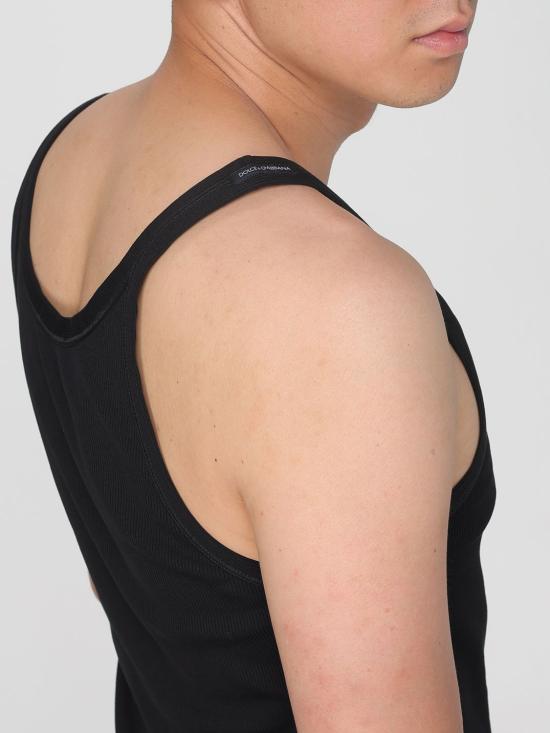 25FW 돌체앤가바나 민소매 티셔츠 G8PA8ZG7PGP N0000 Black - DOLCE & GABBANA