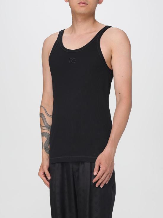 25FW 돌체앤가바나 민소매 티셔츠 G8PA8ZG7PGP N0000 Black - DOLCE & GABBANA