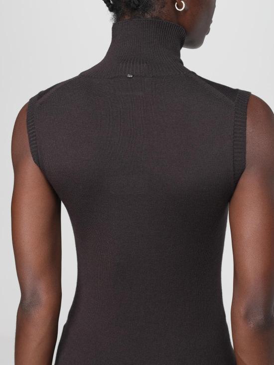 25FW 스포트막스 VERTIGO 베르티고 버진울 슬리브리스 탑  2522366011600 006 Brown - SPORTMAX