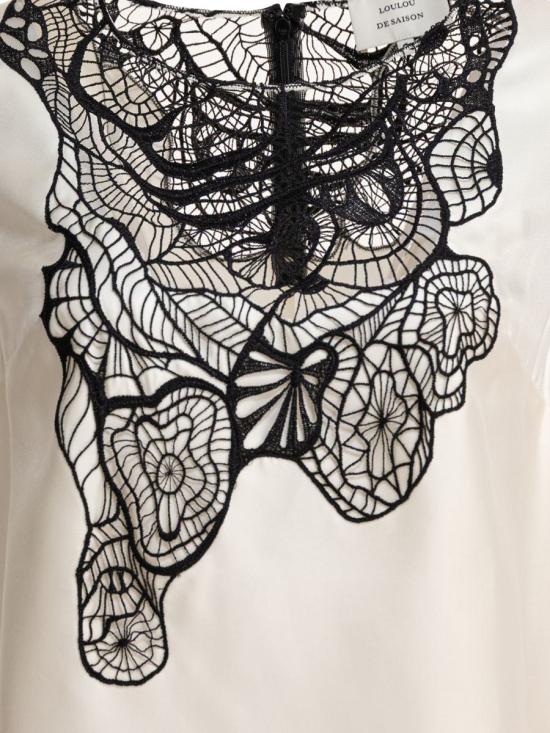 25FW 루루 드 세종 민소매 티셔츠 POLAIVORY BLACK WHITE - LOULOU DE SAISON