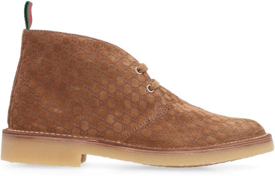 25FW 구찌 웹 앵클 부츠 831283AAEYC 2842 BROWN - GUCCI