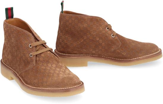 25FW 구찌 웹 앵클 부츠 831283AAEYC 2842 BROWN - GUCCI