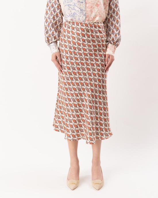  라 프레스틱 위스통 미디 스커트 La Prestic Ouiston Nola 스커트 솔레유 루즈