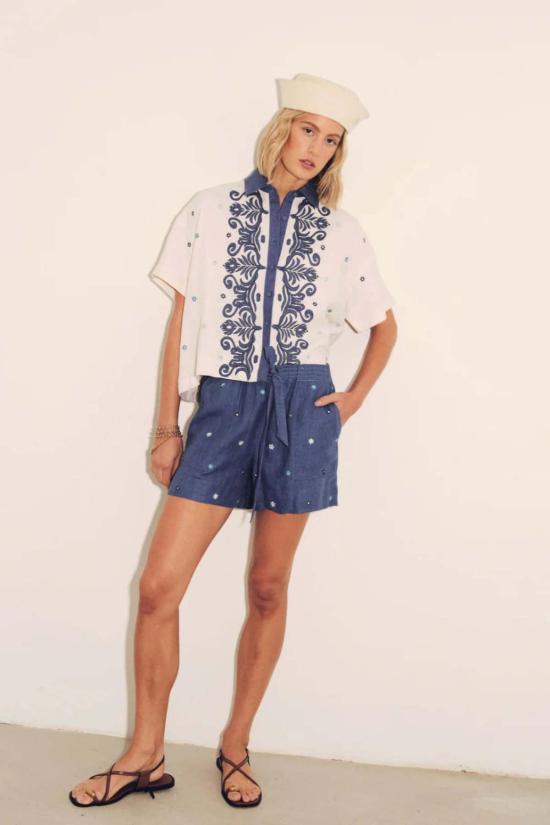  캐롤리나 케이 숏팬츠 캐롤라이나 K 모니 반바지 블루 - CAROLINA K