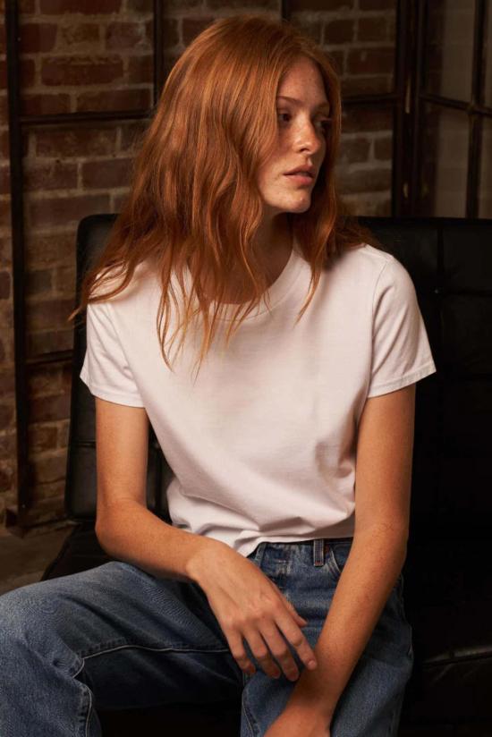  퍼펙트 화이트 티 반팔 티셔츠 셔츠 스프링스틴 티셔츠 화이트 - PERFECT WHITE TEE