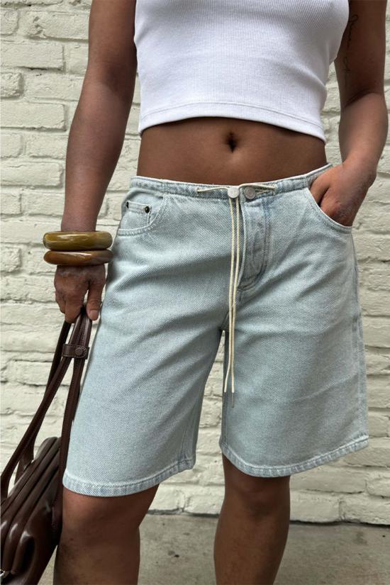  스틸히어 숏팬츠 스틸 히어 뉴욕 쿨 쇼츠 빈티지 블루