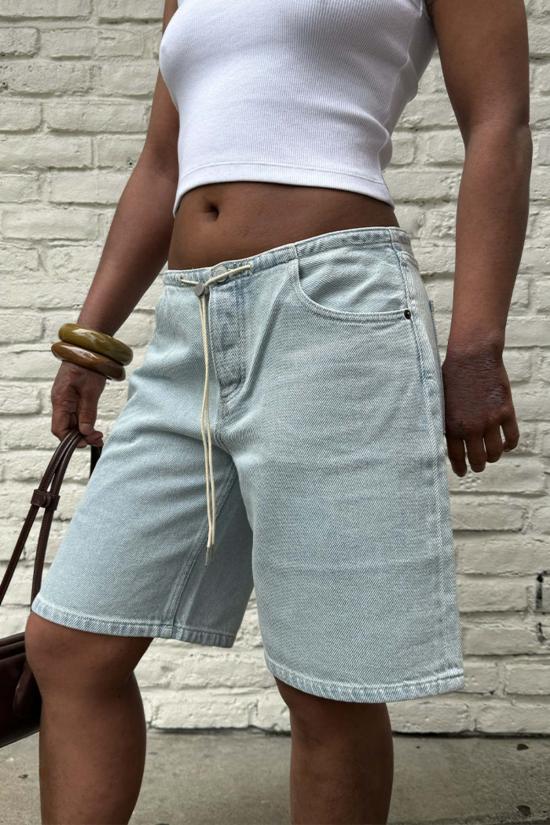  스틸히어 숏팬츠 스틸 히어 뉴욕 쿨 쇼츠 빈티지 블루 - STILL HERE