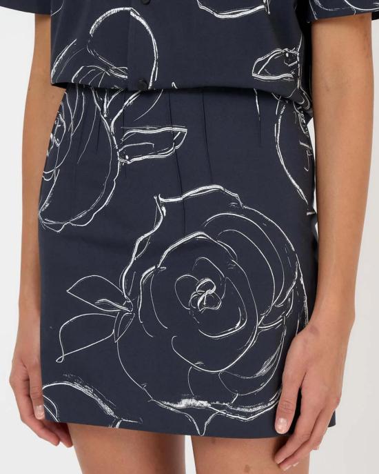  마르니 숏 스커트 헤비 팝린 미니 스커트 블랙 - MARNI