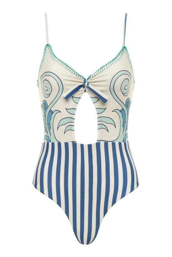  캐롤리나 케이 원피스 수영복 캐롤라이나 K 록시 원피스 스트라이프 타일 - CAROLINA K