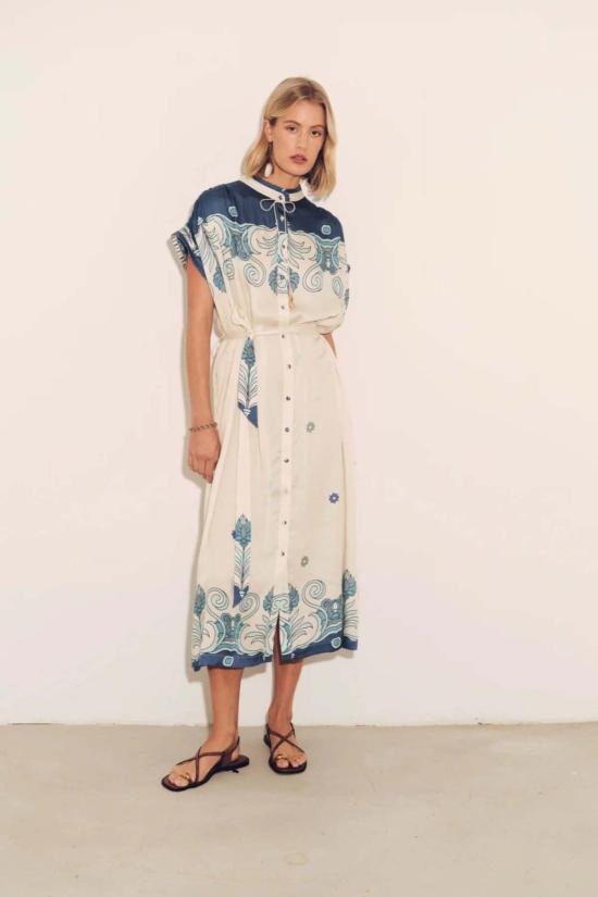  캐롤리나 케이 롱 원피스 캐롤라이나 K 발레리 카프탄 타일 크림