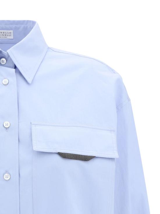 25FW 브루넬로 쿠치넬리 셔츠 MH772MY516 C172 BLUE - BRUNELLO CUCINELLI