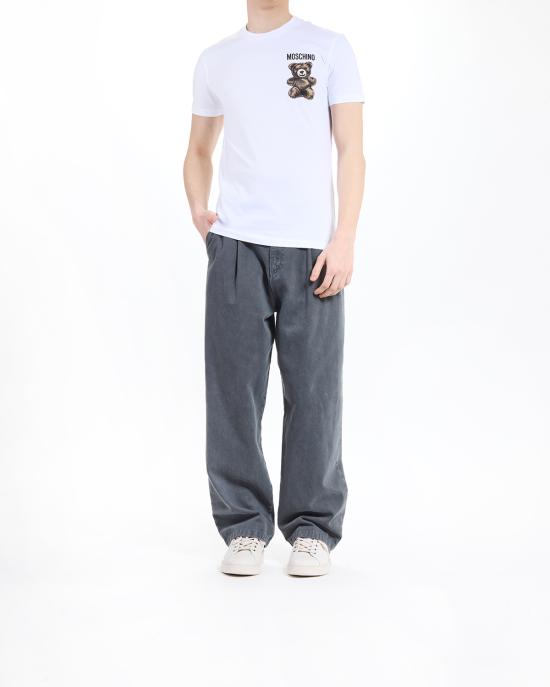 25SS 모스키노 반팔 티셔츠 0711 0241 1001 BIANCO - MOSCHINO