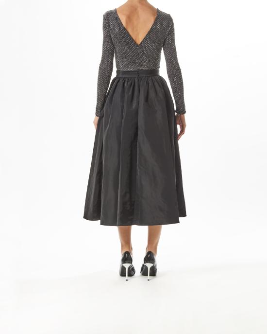 25SS 칼라거펠트 롱 스커트 A1W12002 999 NERO - KARL LAGERFELD