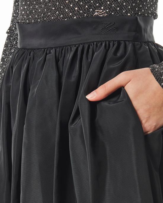 25SS 칼라거펠트 롱 스커트 A1W12002 999 NERO - KARL LAGERFELD