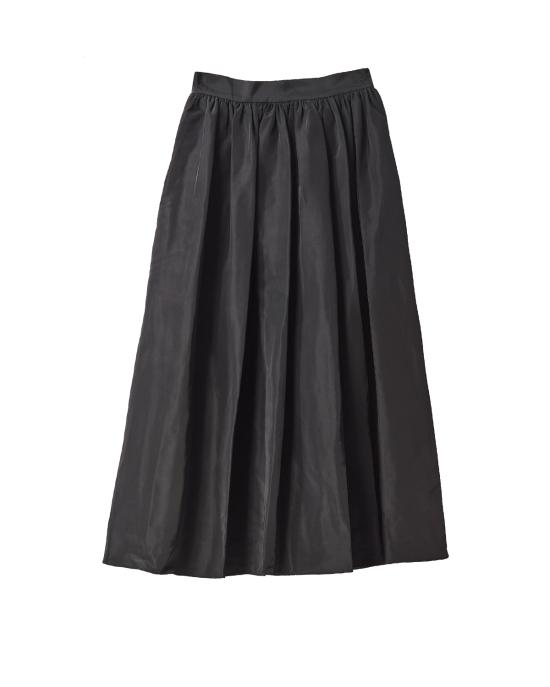 25SS 칼라거펠트 롱 스커트 A1W12002 999 NERO