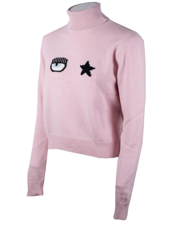  키아라 페라그니 터틀넥 73CBFM28 CMA10 407 shrinking violet VIOLA - CHIARA FERRAGNI