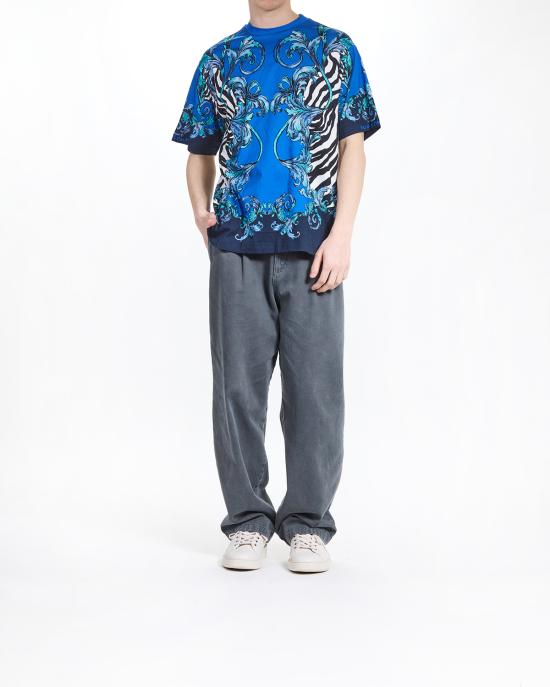 25SS 베르사체 반팔 티셔츠 78GAH6XA JS464 288 cobalt MULTICOLOR - VERSACE