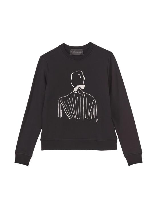 25SS 칼라거펠트 긴팔 티셔츠 A2W20056 999 black NERO