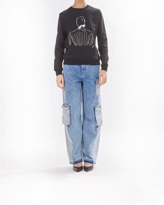 25SS 칼라거펠트 긴팔 티셔츠 A2W20056 999 black NERO - KARL LAGERFELD