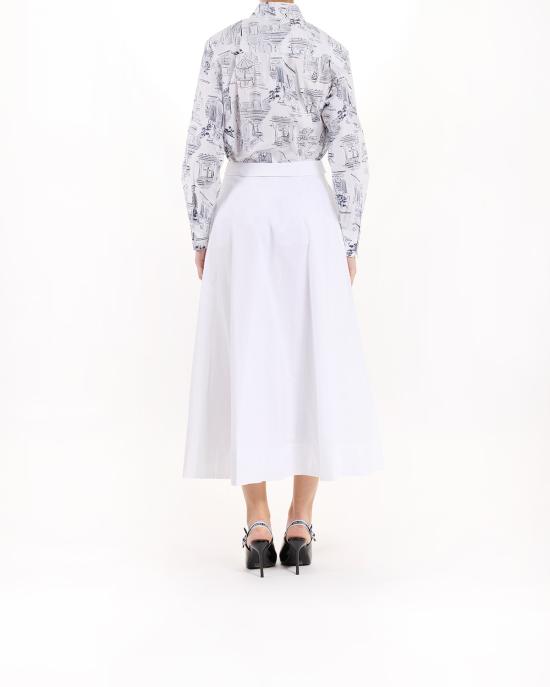 25SS 칼라거펠트 롱 스커트 A2W12005 100 white BIANCO - KARL LAGERFELD