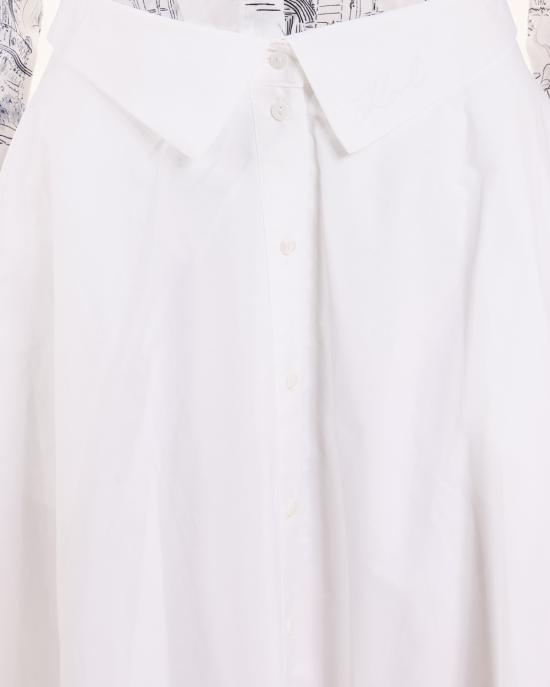 25SS 칼라거펠트 롱 스커트 A2W12005 100 white BIANCO - KARL LAGERFELD