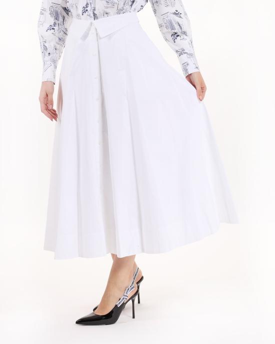 25SS 칼라거펠트 롱 스커트 A2W12005 100 white BIANCO - KARL LAGERFELD