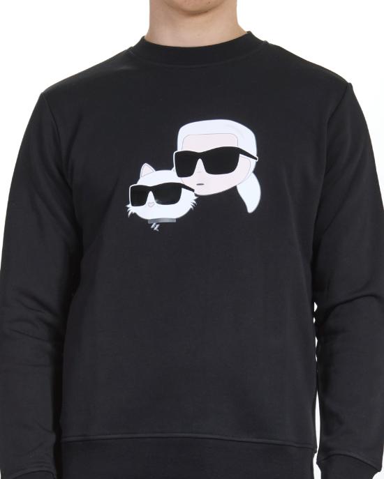 25FW 칼라거펠트 긴팔 티셔츠 KM705063 552941 990 black NERO - KARL LAGERFELD