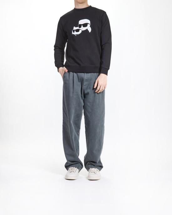 25FW 칼라거펠트 긴팔 티셔츠 KM705063 552941 990 black NERO - KARL LAGERFELD