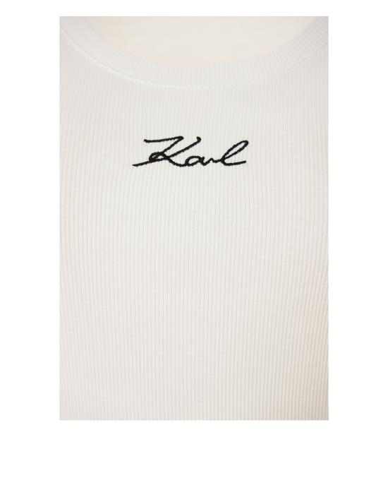  칼라거펠트 민소매 티셔츠 241W1712 100 white BIANCO - KARL LAGERFELD