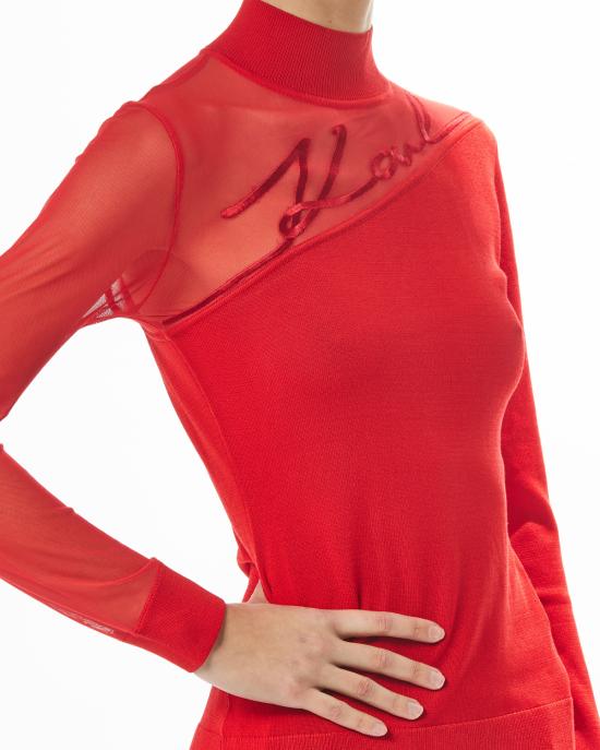 25SS 칼라거펠트 터틀넥 A1W18040 034 racing red ROSSO - KARL LAGERFELD