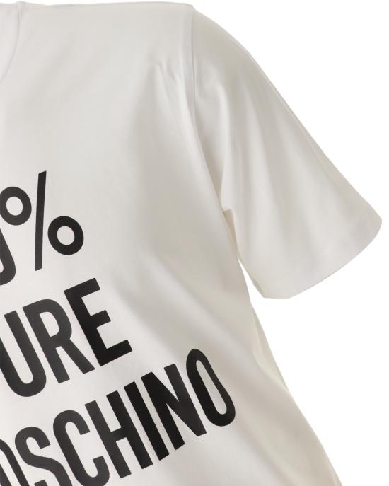  모스키노 반팔 티셔츠 0715 0241 1001 BIANCO - MOSCHINO