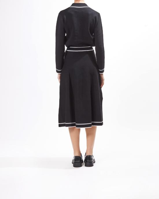 25SS 칼라거펠트 미디 스커트 A1W12005 999 NERO - KARL LAGERFELD